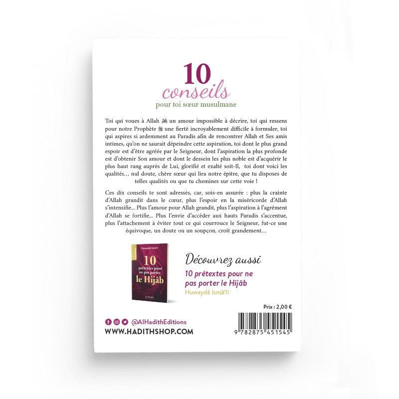 10 conseils pour toi sœur musulmane Al-Hadîth Livre Islam Femme 9782875453549 Librairie Musulmane Al-imen