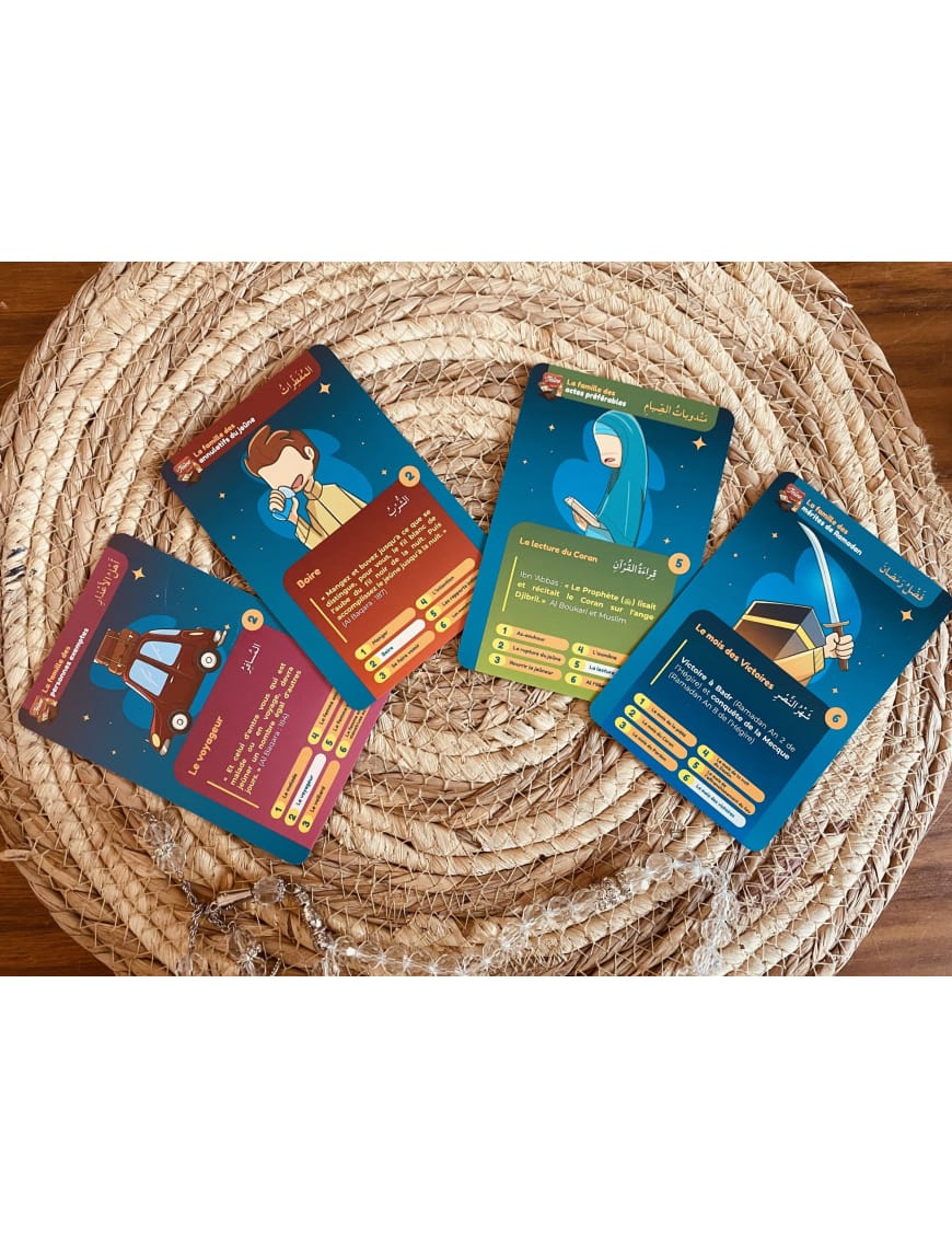 Jeu des 7 familles sur les règles du jeûne - Madrassanimée - Sana Sana Jeu Islam 3700495400244 Librairie Musulmane Al-imen