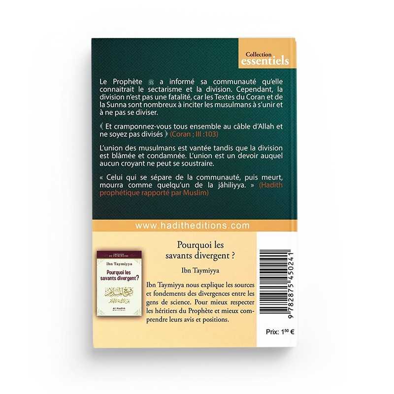 L'union des musulmans - Ibn Taymiyya - Editions Al hadith Al-Hadîth Livre > Islam > Tawhid / Aqidah (Croyance) 9782875450241 Librairie Musulmane Al-imen