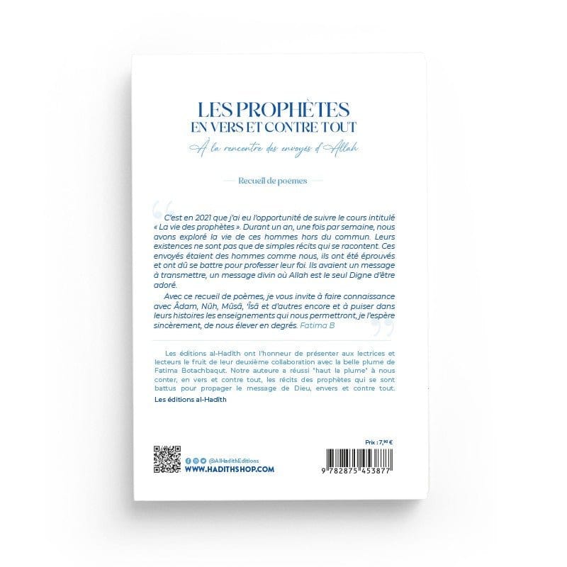 Les Prophètes en vers et contre tout – Fatima Botachbaqut Al-Hadîth Livre > Islam 9782875453877 Librairie Musulmane Al-imen