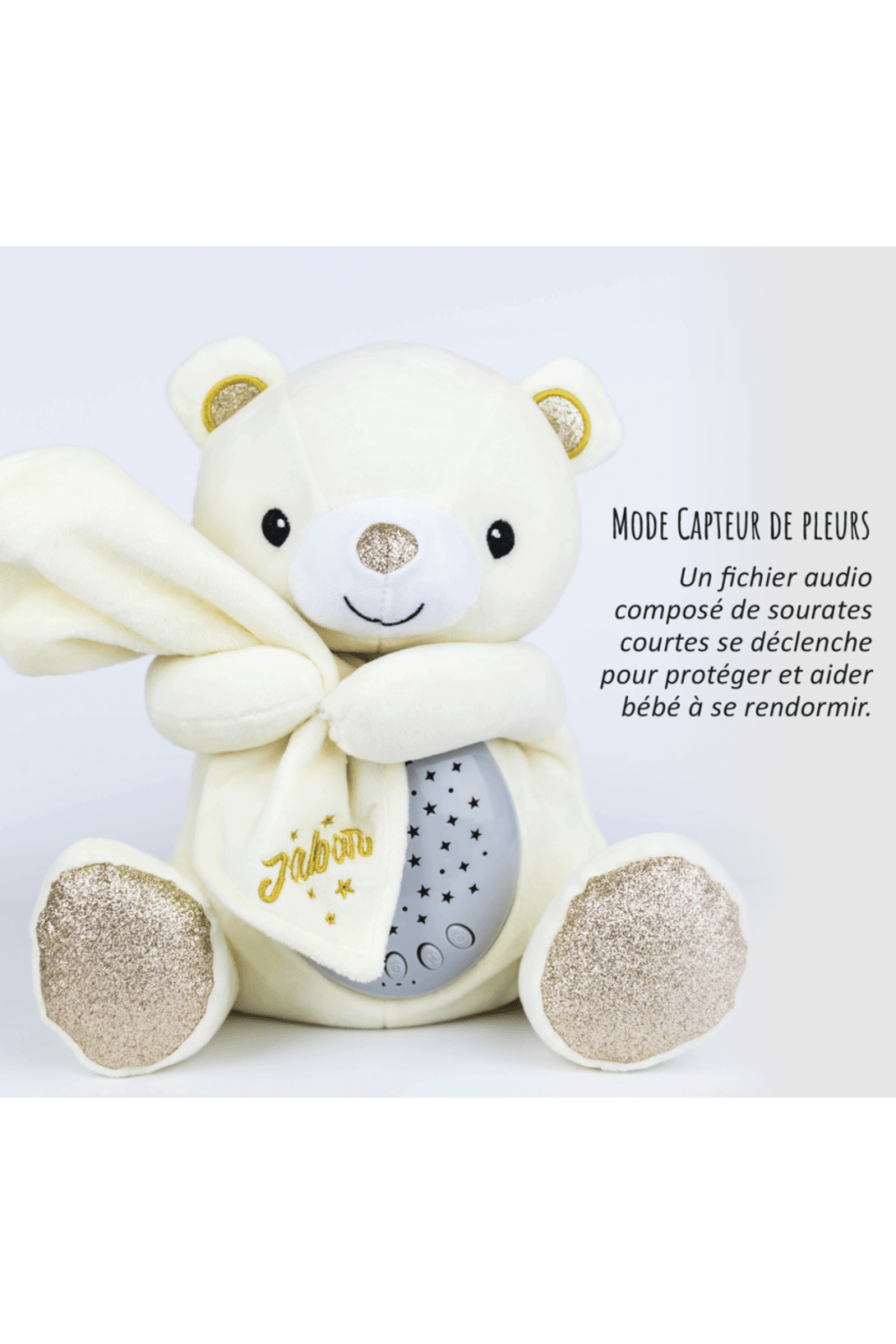 Nounours Jabar - Veilleuse coranique pour enfants avec capteur de pleurs et récitation du Coran Moominins Jeu Islam 770010754077 Librairie Musulmane Al-imen