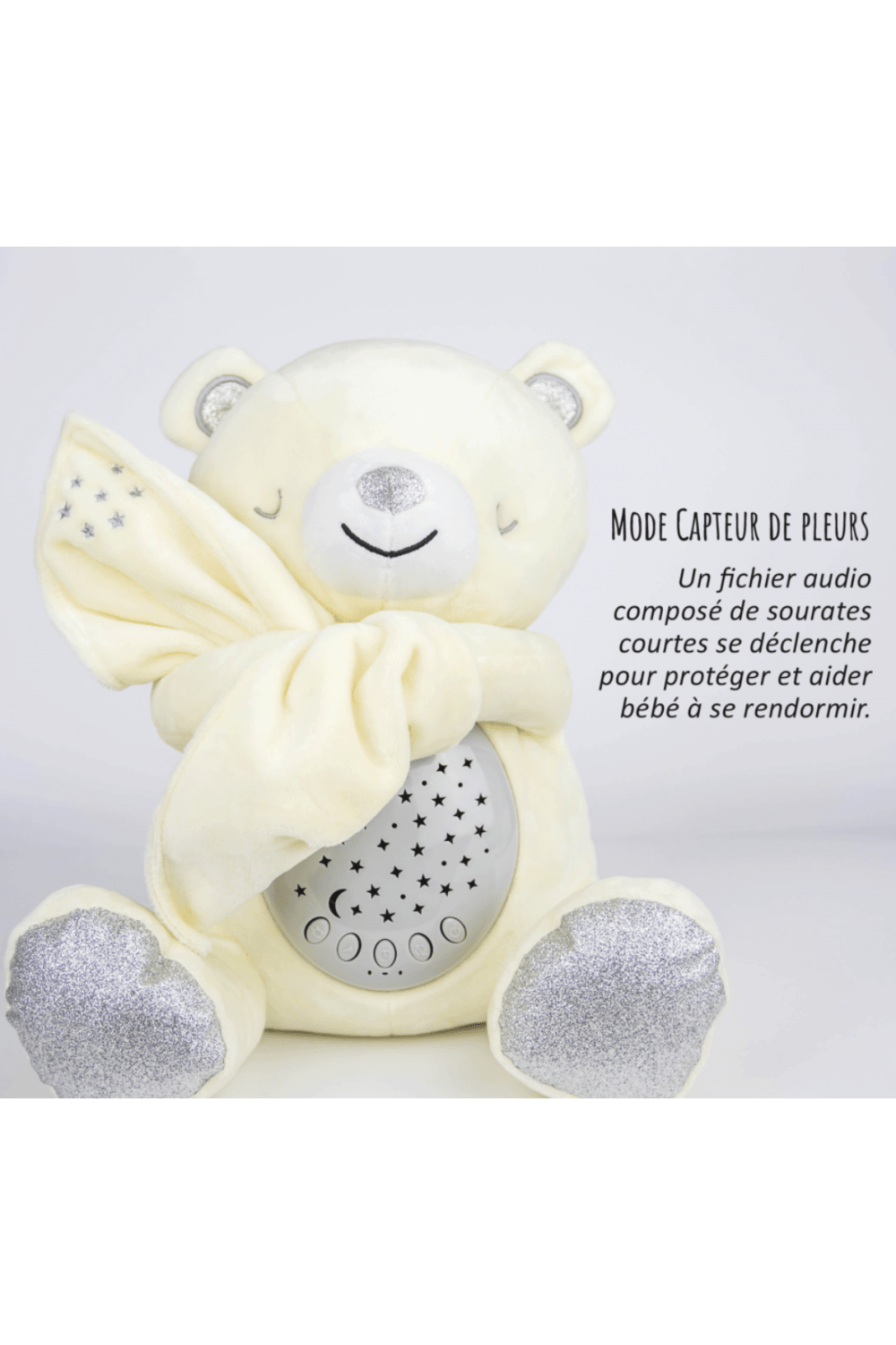 Nounours Jabar - Veilleuse coranique pour enfants avec capteur de pleurs et récitation du Coran Moominins Jeu Islam 770010754077 Librairie Musulmane Al-imen