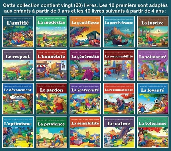 Pack de 2 livres : J'apprends la vertu et les bonnes manières avec Sâlah (n° 1 + 2) Al-imen Livre Islam Enfant 9782492026201 Librairie Musulmane Al-imen