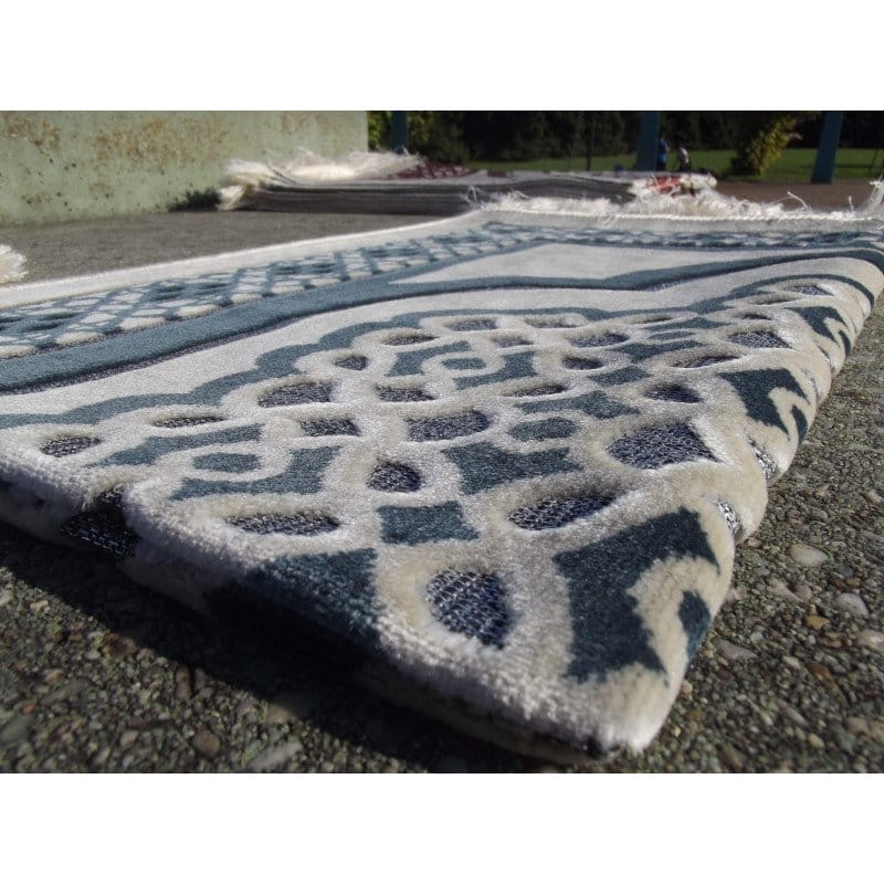 Tapis de Prière Velours Vert Sapin Contour Géométrique Sana Tapis de prière > Velours 3700495410014 Librairie Musulmane Al-imen