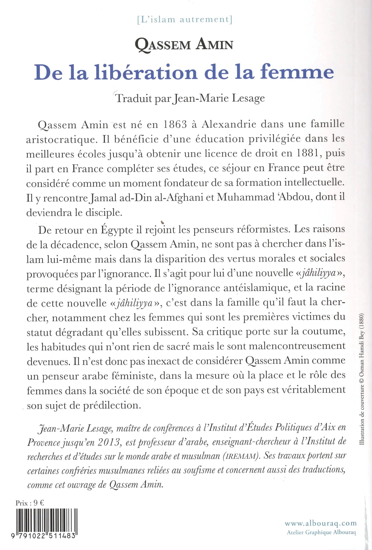 De la libération de la femme de Qassem Amin - Verso