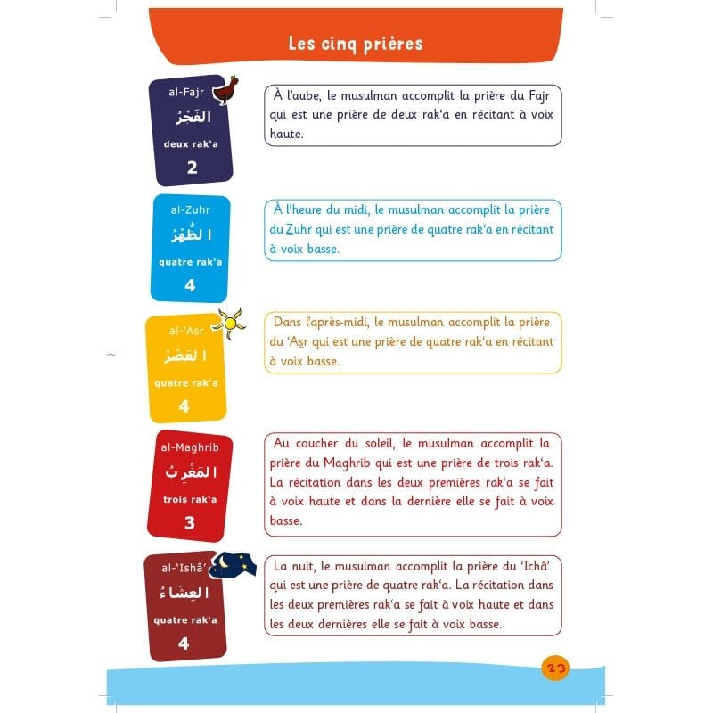 Arc-en-ciel 1 - Manuel d'enseignement des bases de l'Islam Al-Hadîth Livre Islam Enfant 9782875452504 Librairie Musulmane Al-imen