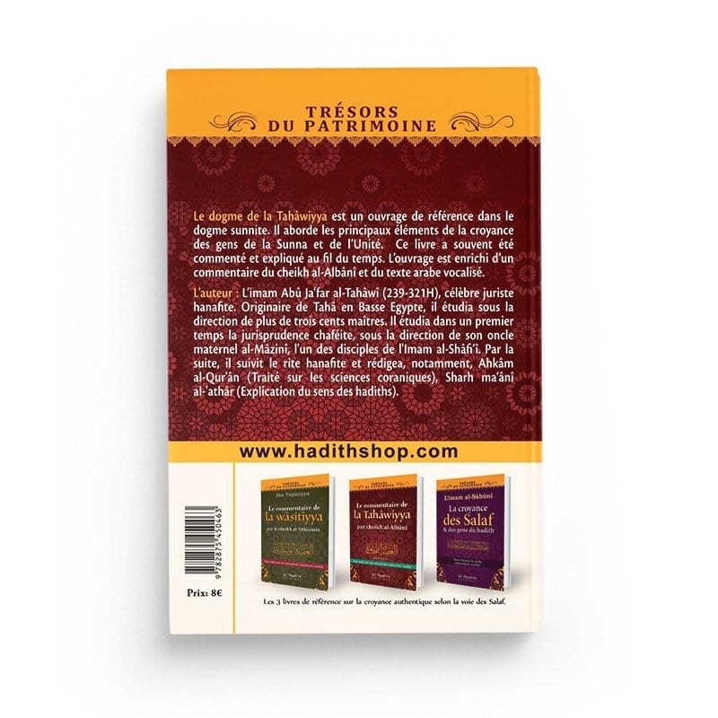Commentaire de la Tahawiyya par Muhammad Nâssiruddîn Al-Albâni Al-Hadîth Livre > Islam > Tawhid / Aqidah (Croyance) 9782875450463 Librairie Musulmane Al-imen