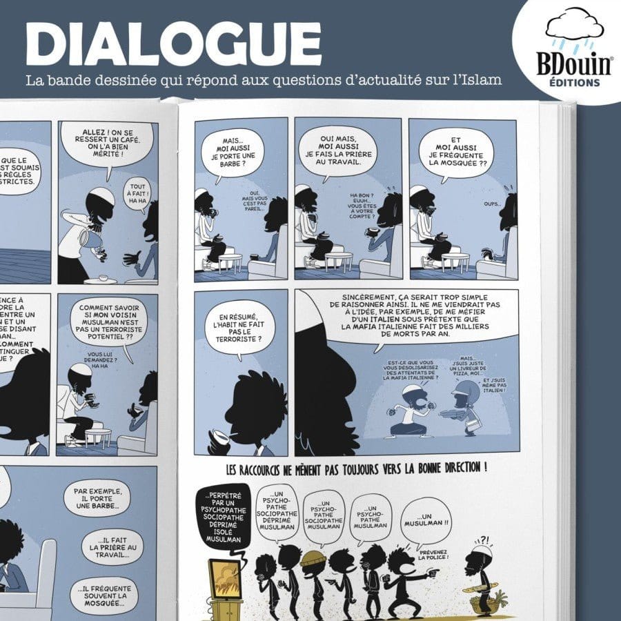 Dialogue - Tome 1 : La BD qui répond à toutes vos craintes sur l'islam de Norédine Allam BDouin Livre Islam Enfant 9789998770621 Librairie Musulmane Al-imen