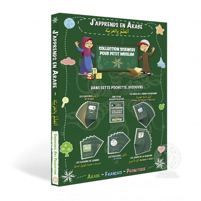 J'apprends en Arabe Set d'Affichettes - Collection Sciences pour petit Muslim Sana Livre Islam Enfant 9782490538195 Librairie Musulmane Al-imen