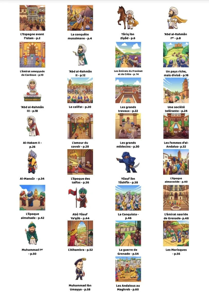 La petite histoire des Andalous par ‘Issa Meyer et Robi Dalimonte Ribât Livre Islam Enfant 9782491948696 Librairie Musulmane Al-imen