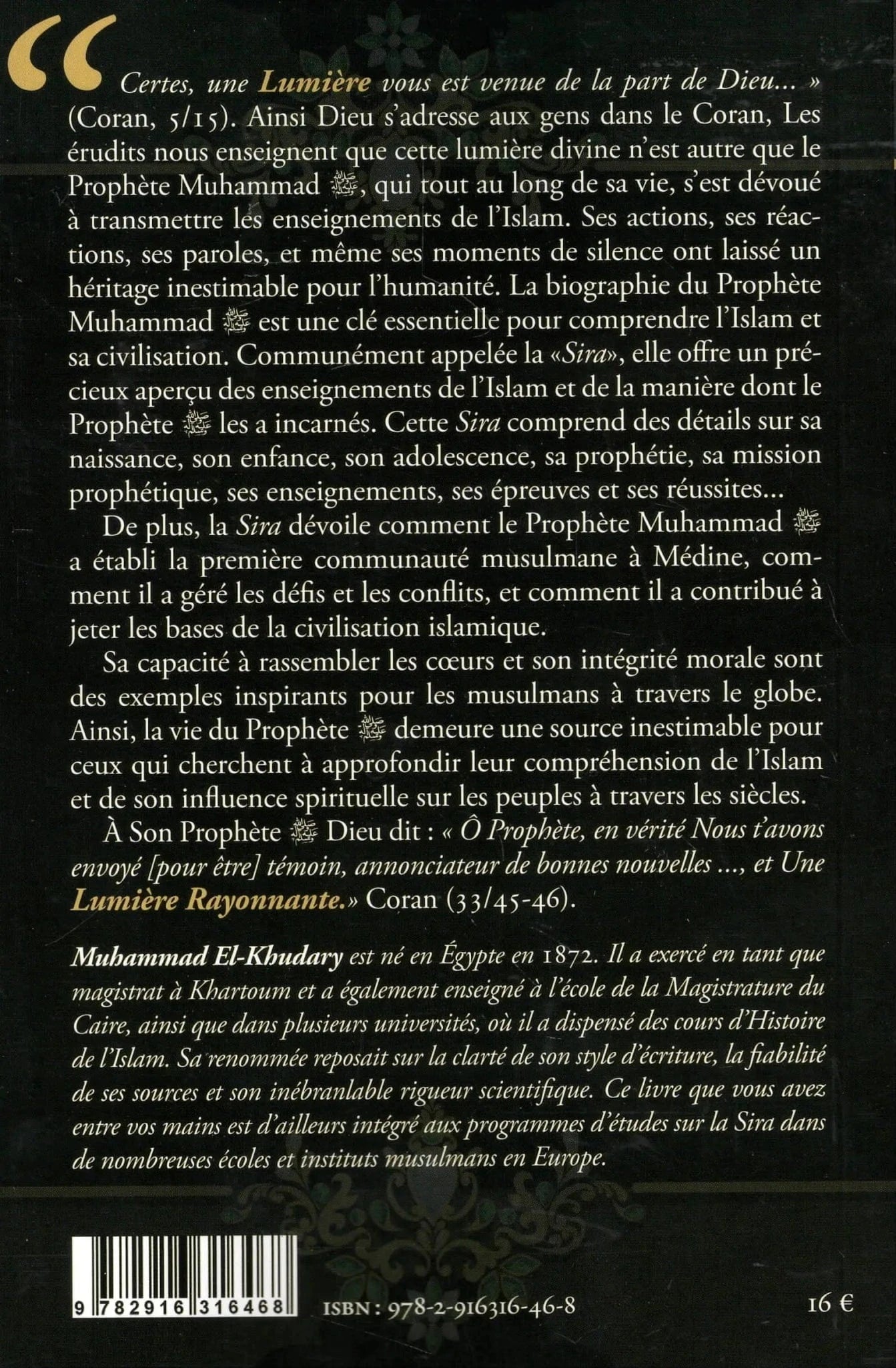 La vie du Prophète de l’Islam de Muhammad El-Khudary Iqra Livre > Islam 9782916316468 Librairie Musulmane Al-imen