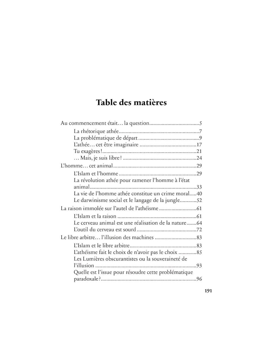 L'athéisme : l'hypothèse impossible par Dr. Sami 'Ameri Al - imen