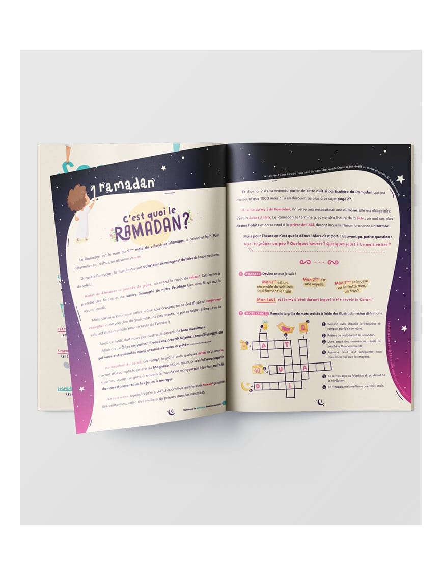 Mon cahier d'activités du ramadan - dès 6 ans - DeeniLearn - Éditions Al-Qamar Al-Qamar Livres > Islam > Apprendre l'Arabe 9782490681358 Librairie Musulmane Al-imen