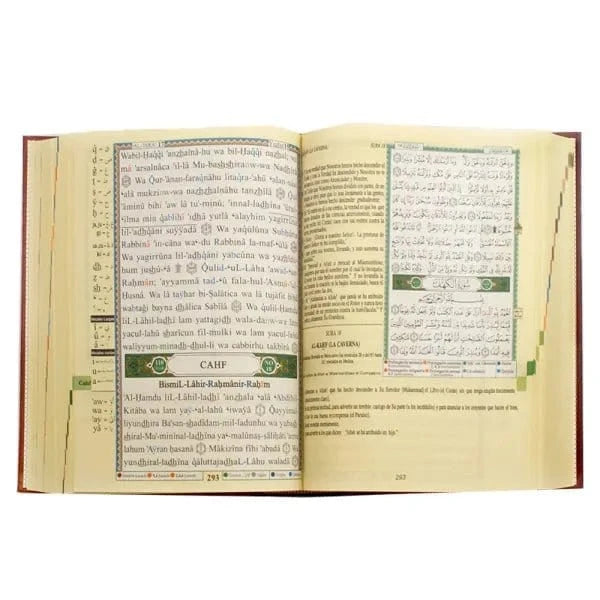 Tajweed Quran with Meaning translation and Transliteration in Spanish, size: 17×24 cm Dar Al Ma'rifa Livre Coran/Qur'an Tajwid 9789933900243 Librairie Musulmane Al-imen