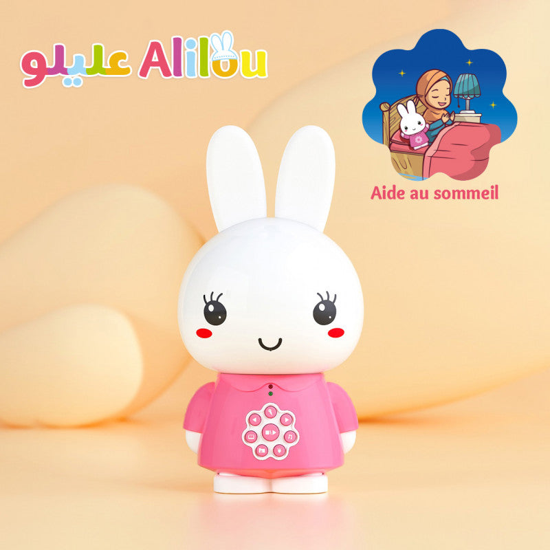 Alilou en Rose Le petit Lapinou Mouslim - Jouet / Veilleuse Ludo-éducatif pour enfants musulmans